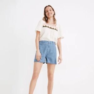 Madewell Pintuck Denim Shorts